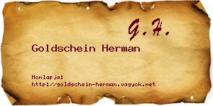 Goldschein Herman névjegykártya